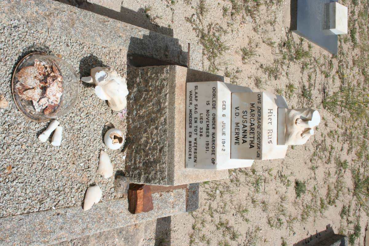 MERWE Margaretha Susanna, v.d. 1942-1951