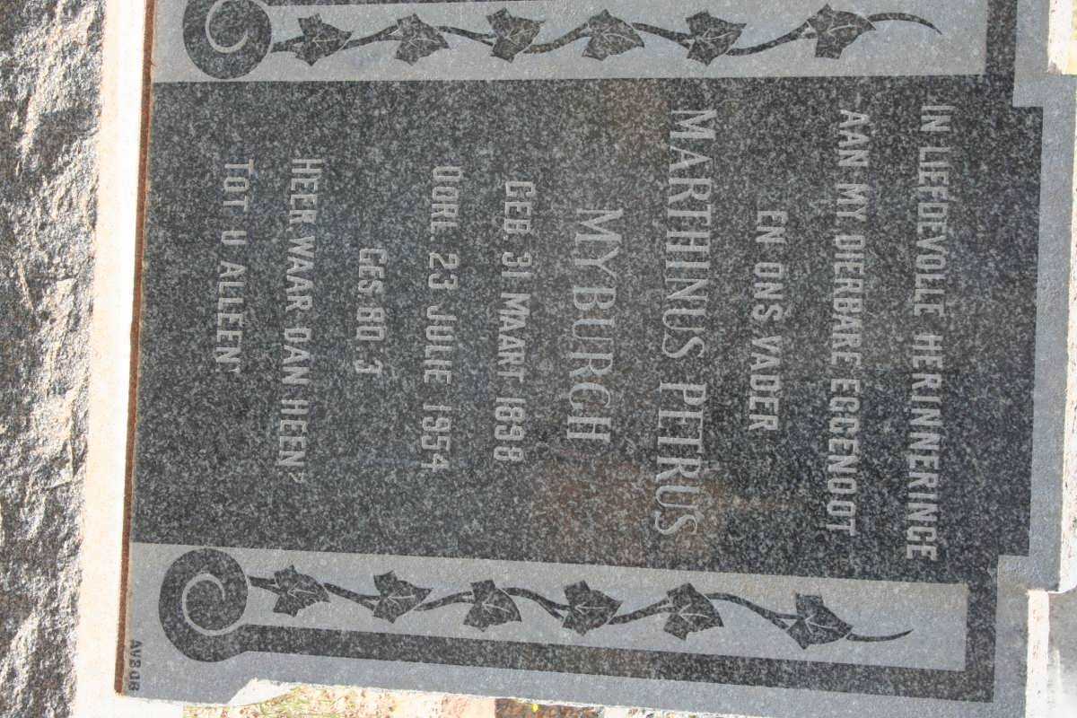 MYBURGH Marthinus Petrus 1898-1954