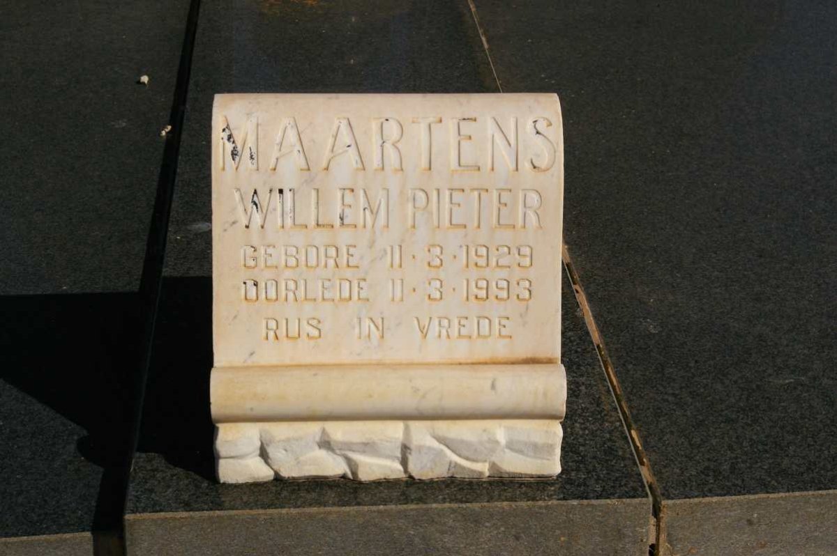 MAARTENS Willem Pieter 1929-1993