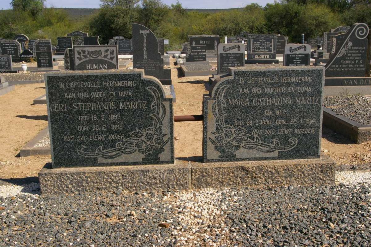 MARITZ Gert Stephanus 1892-1966 &amp; Maria Catharina NEL 1890-1964