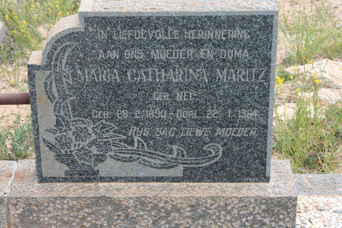 MARITZ Maria Catharina nee NEL 1890-1964