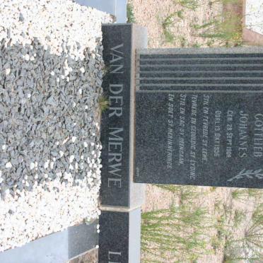 MERWE Gottlieb Johannes, van der 1904-1956