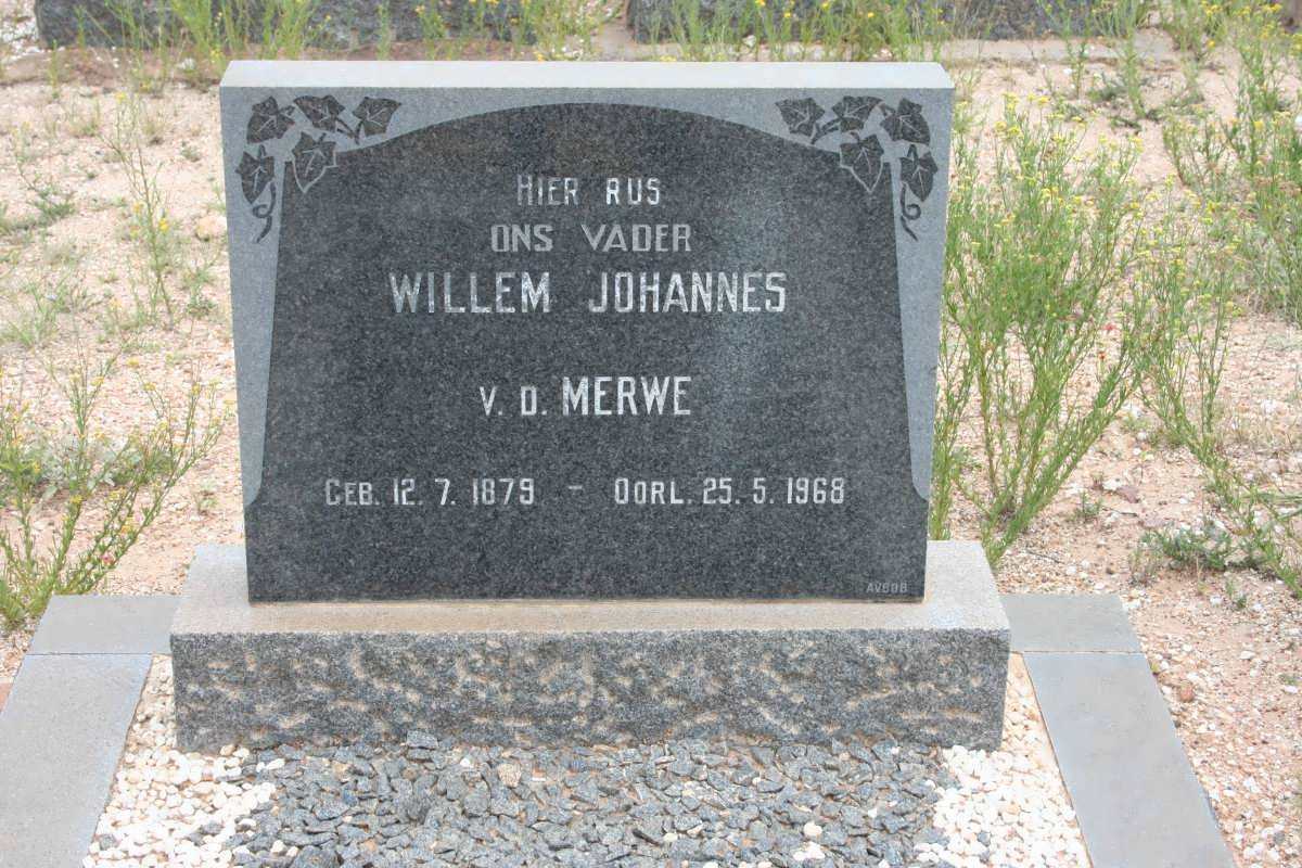 MERWE Willem Johannes, v.d. 1878-1968