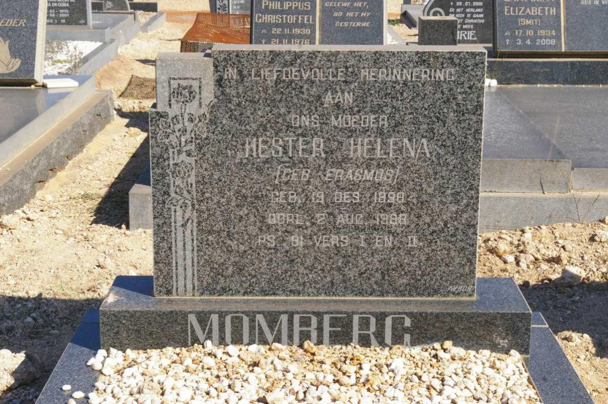 MOMBERG Hester Helena nee ERASMUS 1898-1988