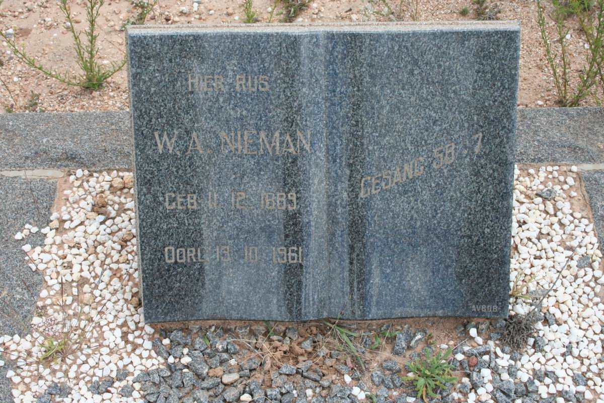 NIEMAN W.A. 1899-1961
