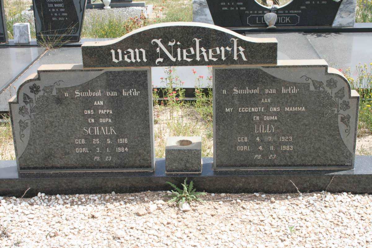 NIEKERK Schalk, van 1916-1984 &amp; Lilly 1923-1983