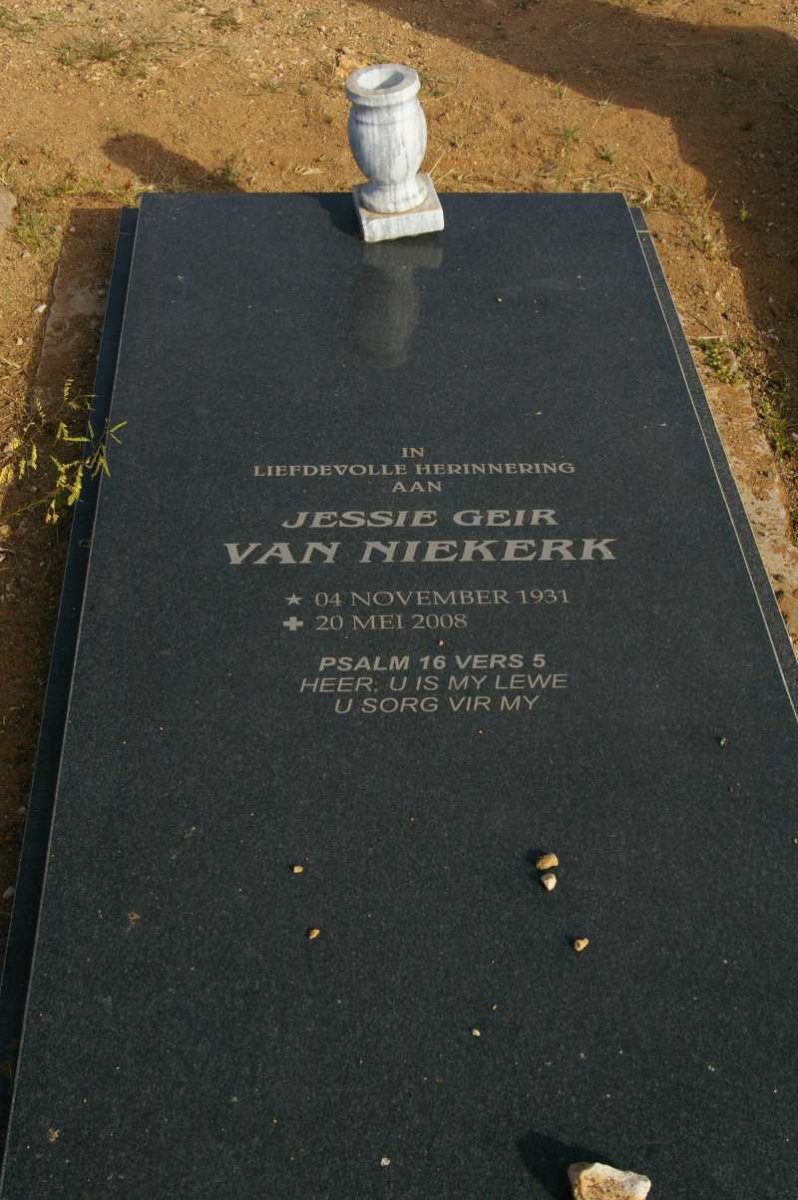 NIEKERK Jessie Geir, van 1931-2008