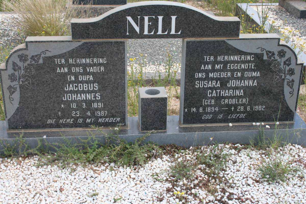 NELL Jacobus Johannes 1891-1987 &amp; Susara Johanna Catharina GROBLER 1894-1982