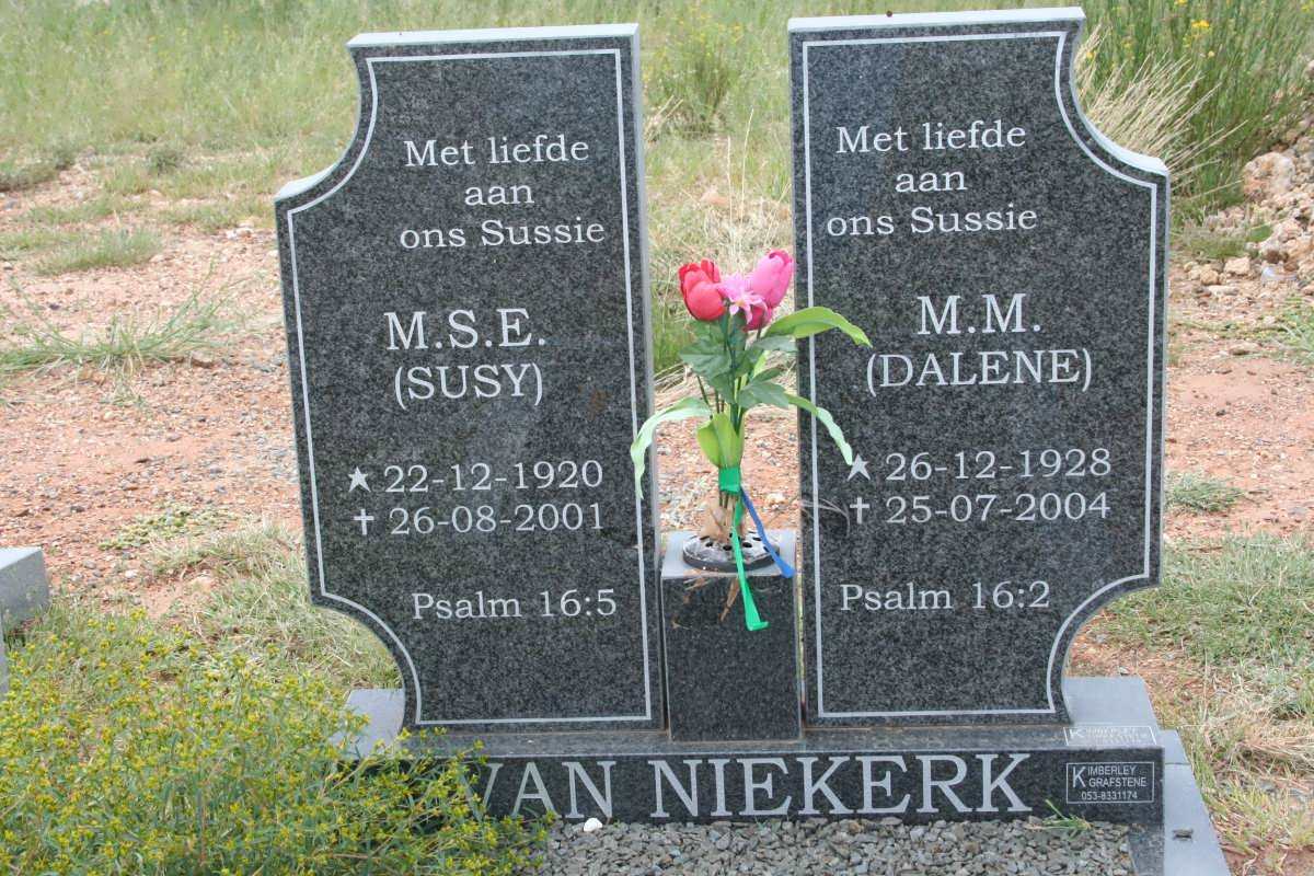 NIEKERK M.S.E., van 1920-2001 :: VAN NIEKERK M.M. 1928-2004