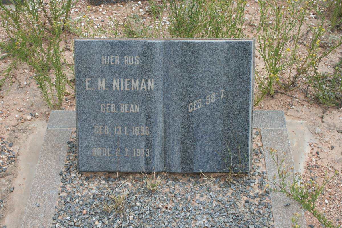 NIEMAN E.M. nee BEAN 1896-1973