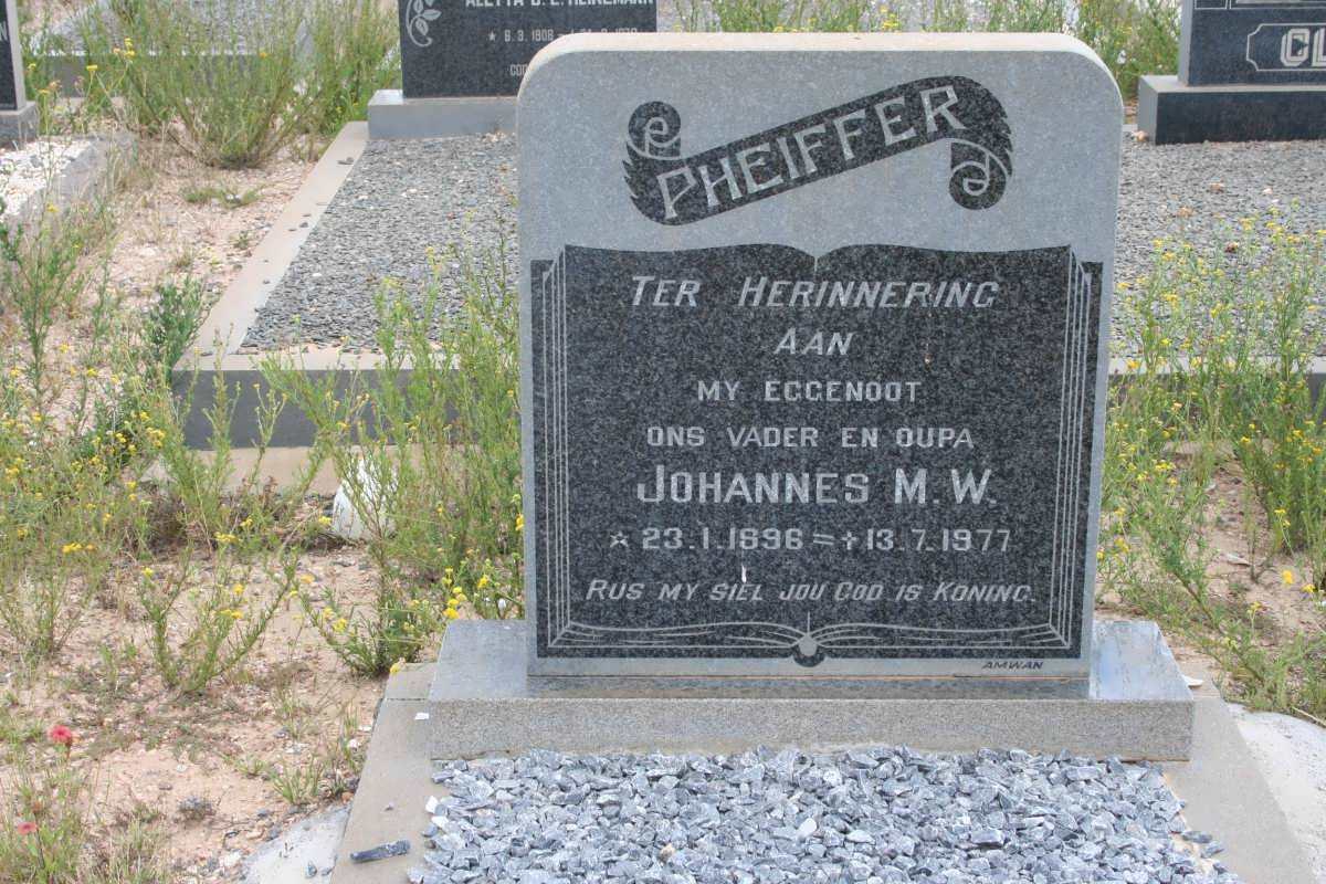 PHEIFFER Johannes M.W. 1896-1977