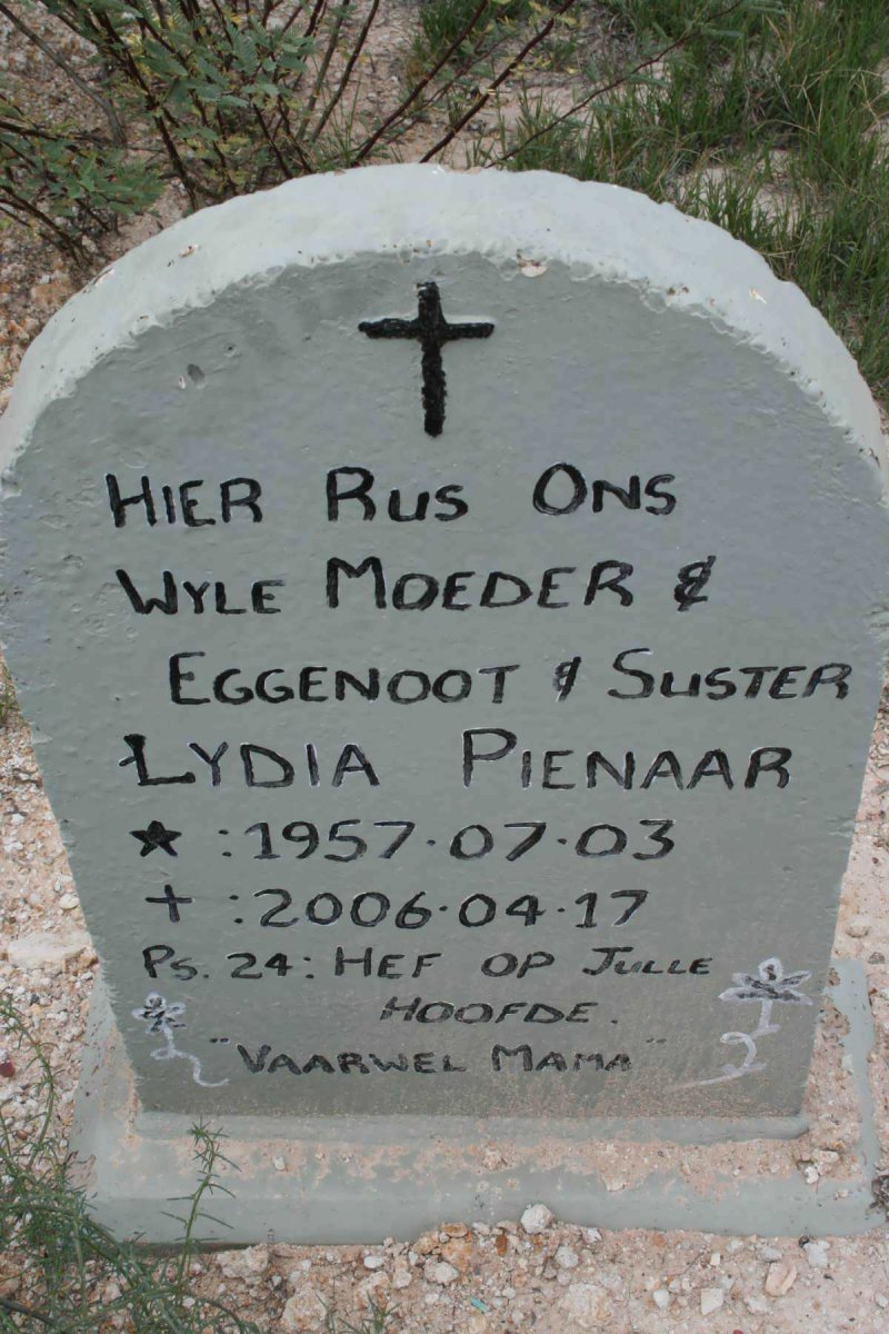 PIENAAR Lydia 1957-2006