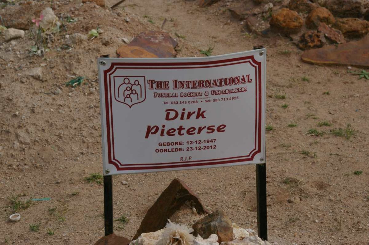 PIETERSE Dirk 1947-2012