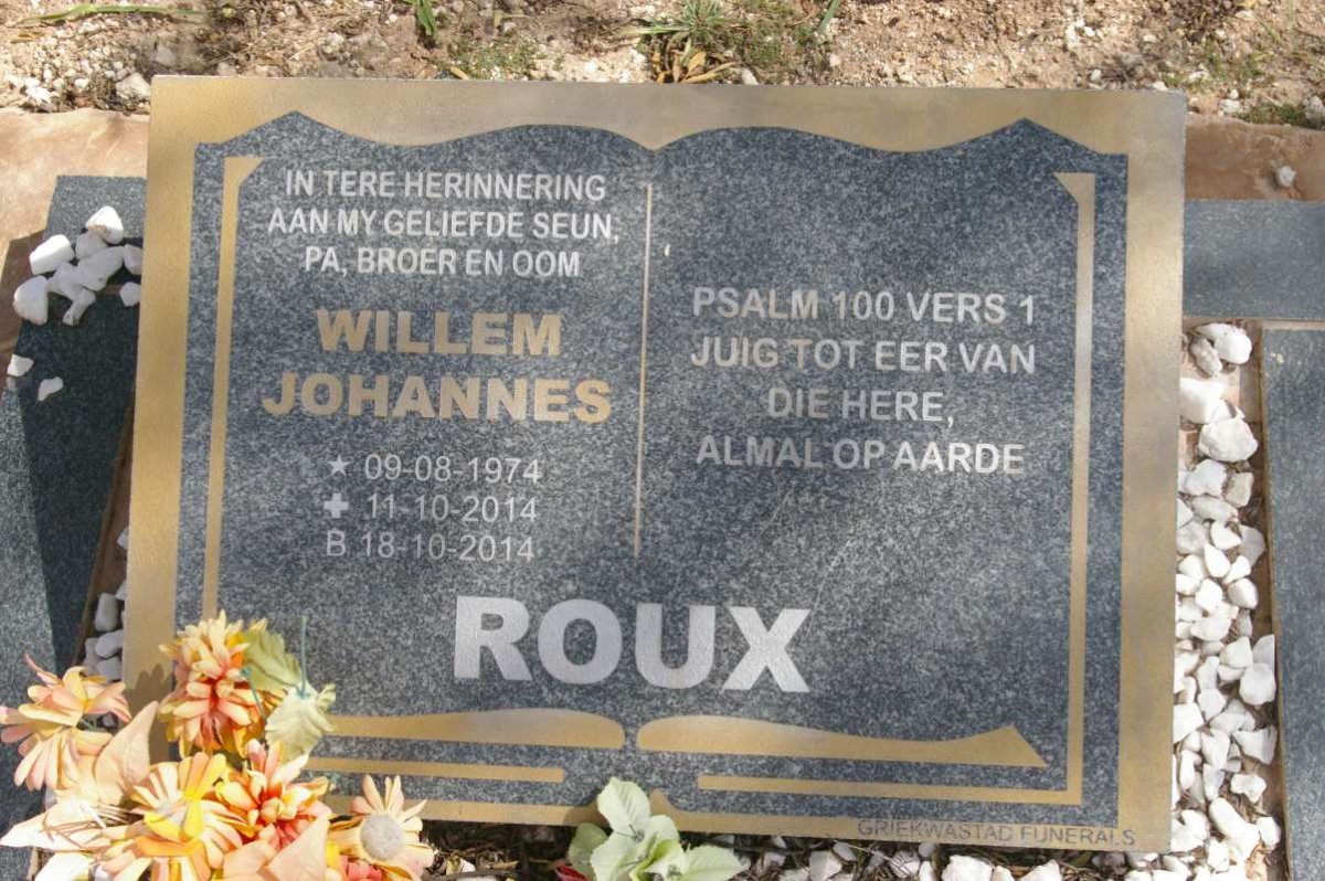 ROUX Willem Johannes 1974-2014