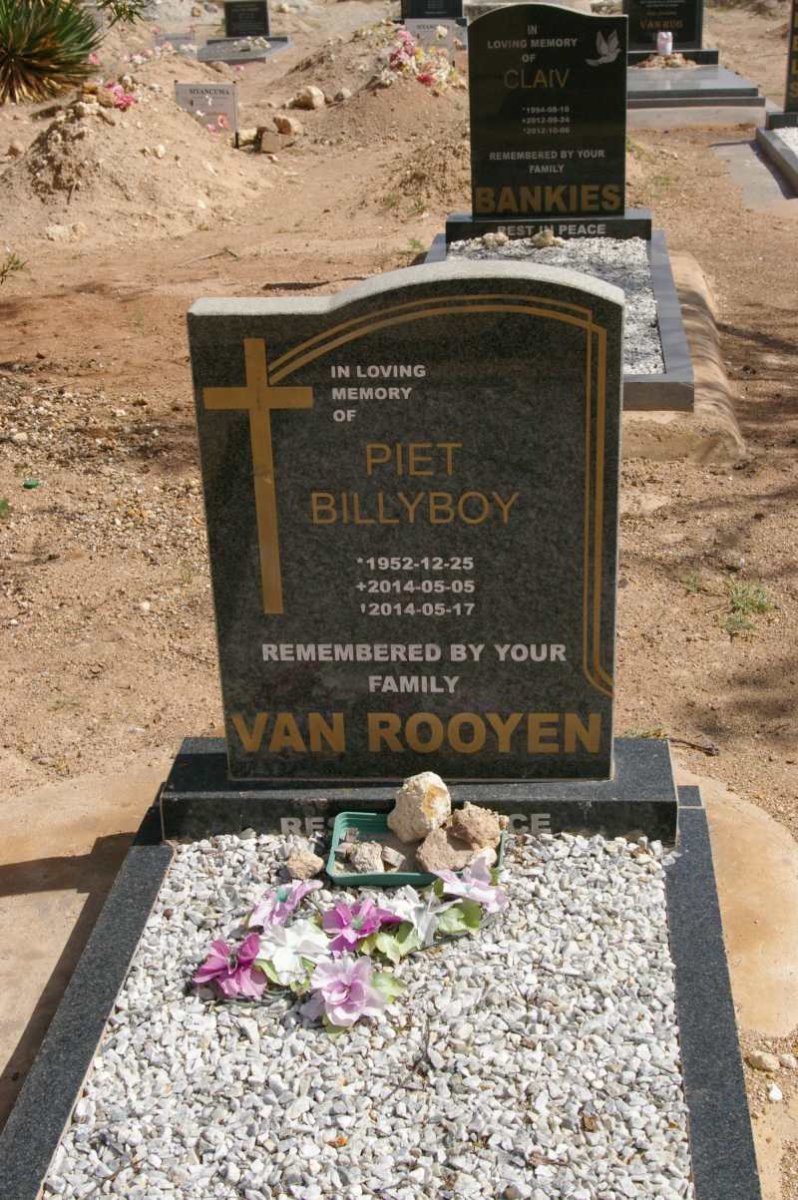 ROOYEN Piet Billyboy, van 1952-2014