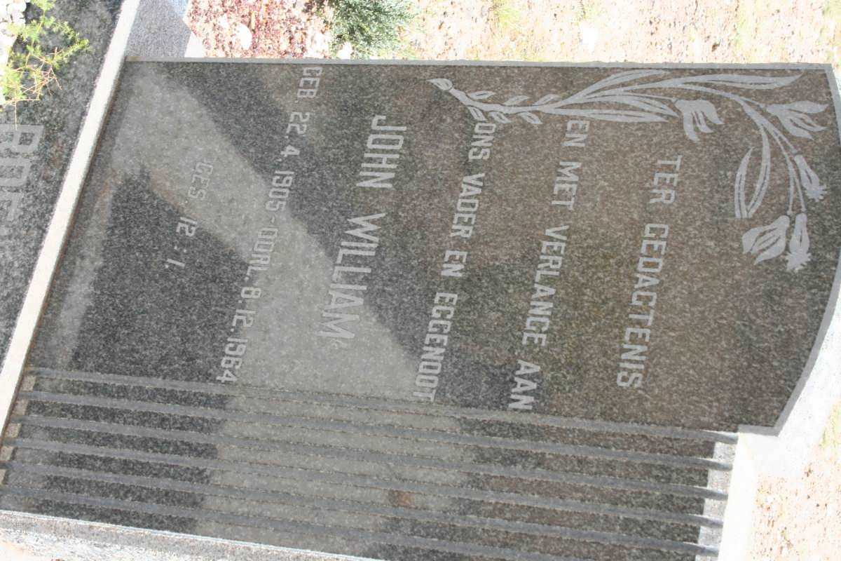 ROELOFSE John William 1905-1964