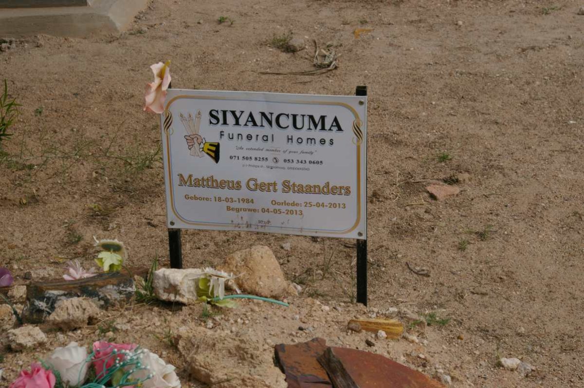 STAANDERS Mattheus Gert 1984-2013