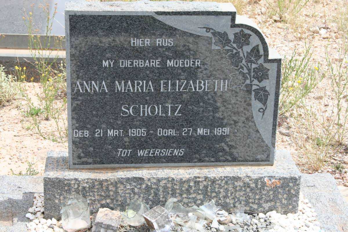 SCHOLTZ Anna Maria Elizabeth 1905-1991