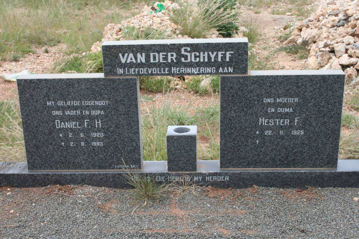 SCHYFF Daniel F.H. 1920-1993, van der &amp; Hester F. 1925-