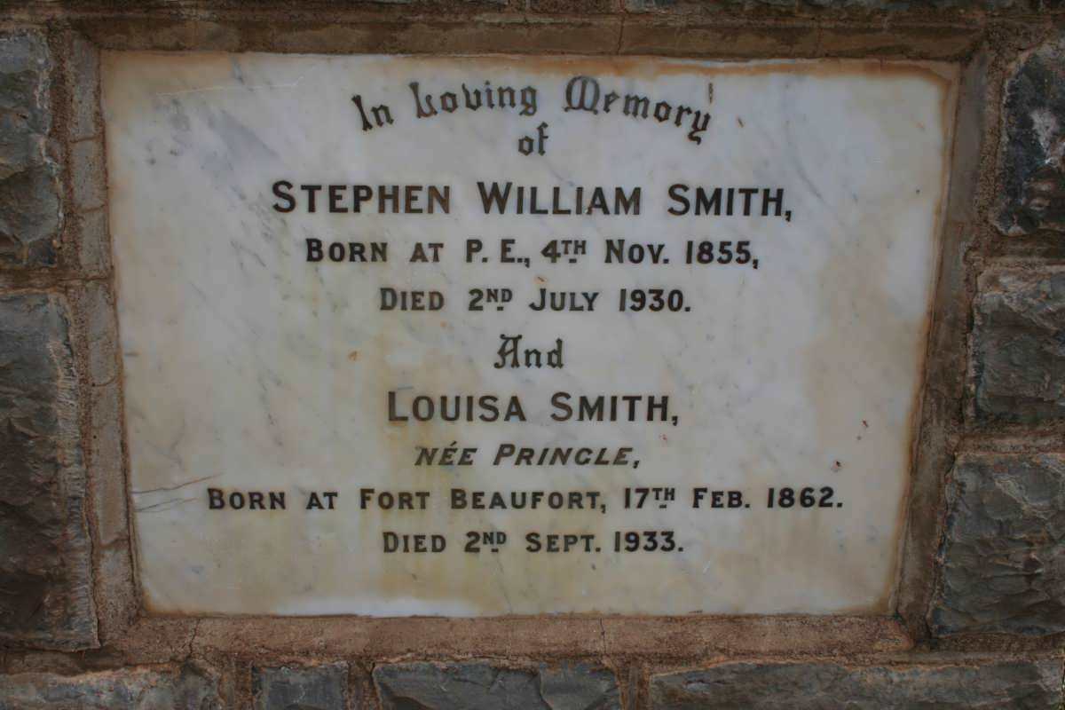 SMITH Stephen William 1855-1930 &amp; Louisa PRINGLE 1862-1933