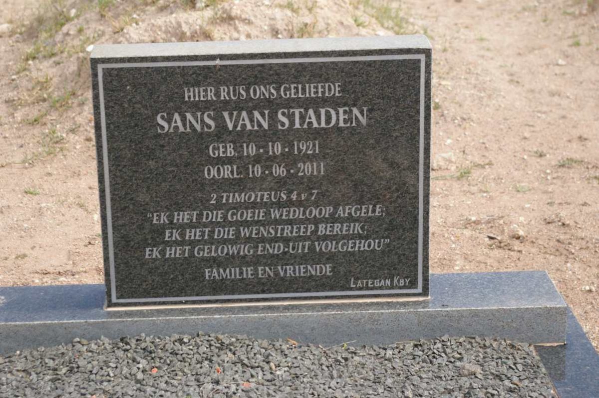 STADEN Sans, van 1921-2011