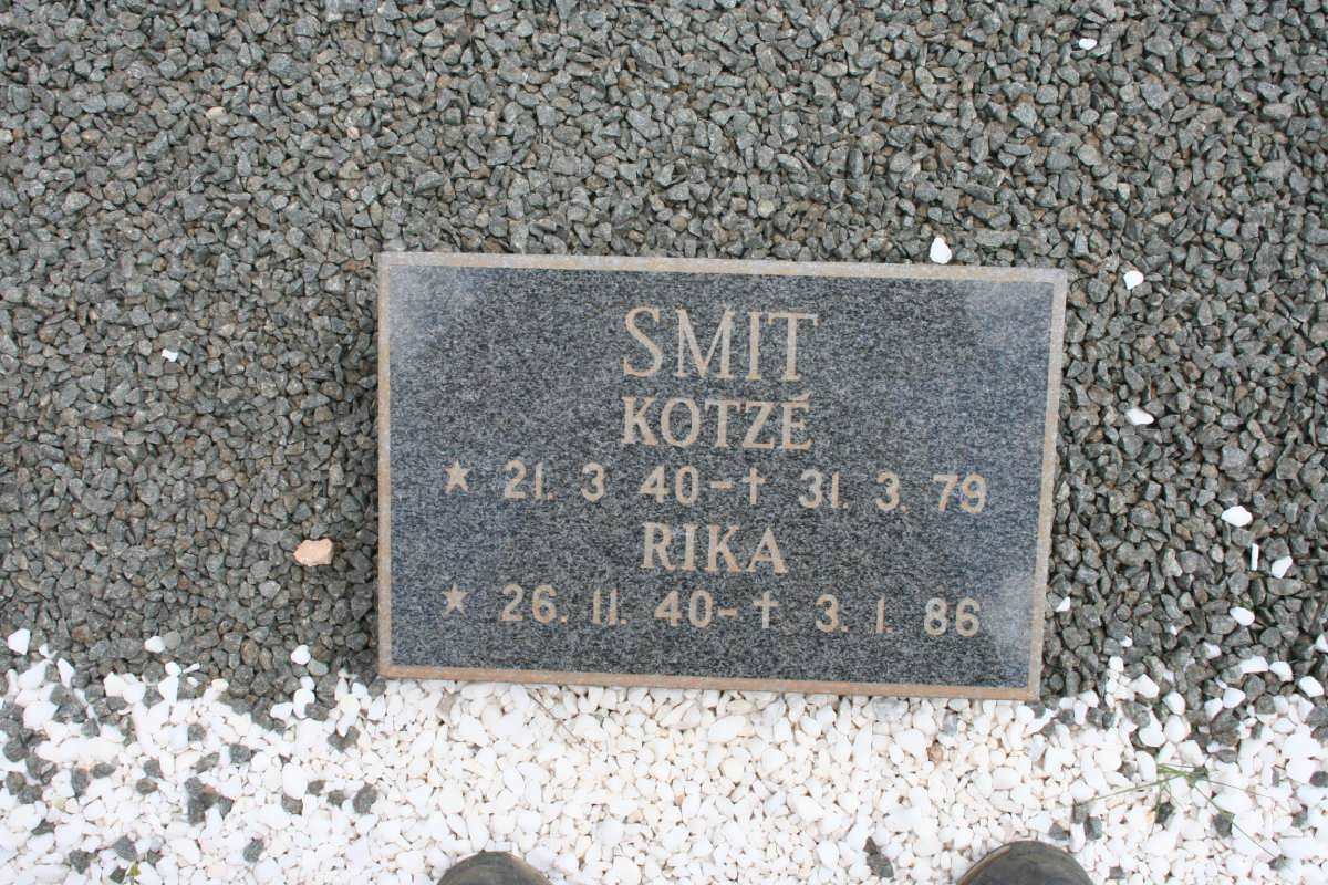 SMIT Kotzé 1940-1979 &amp; Rika 1940-1986
