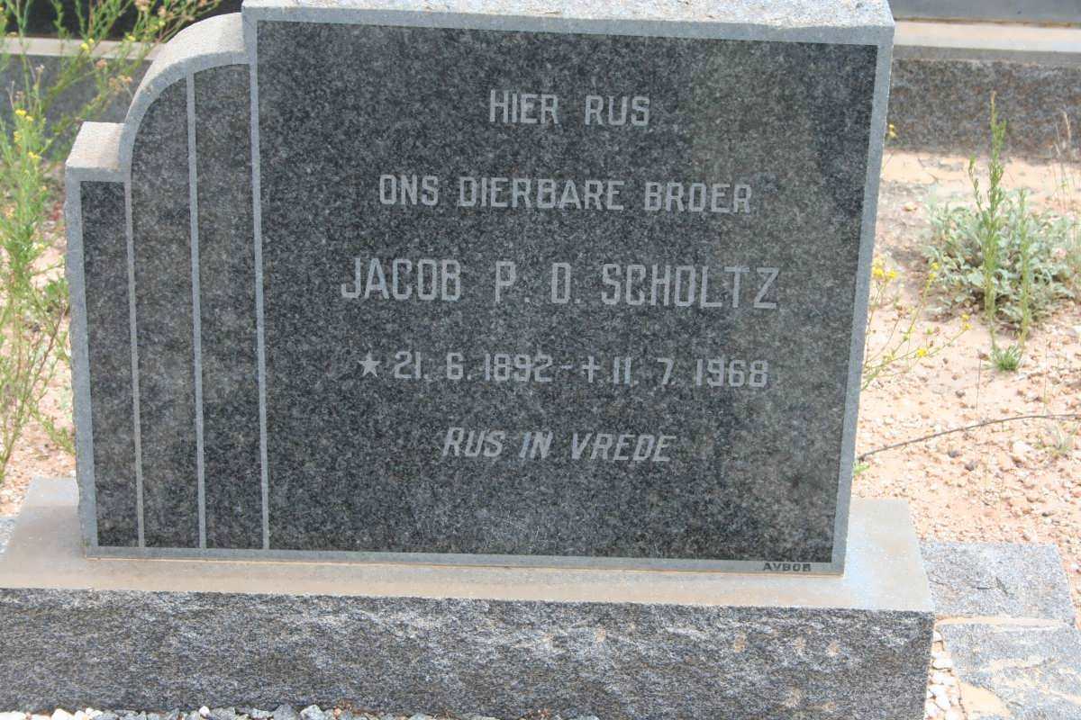 SCHOLTZ Jacob P.D. 1892-1968