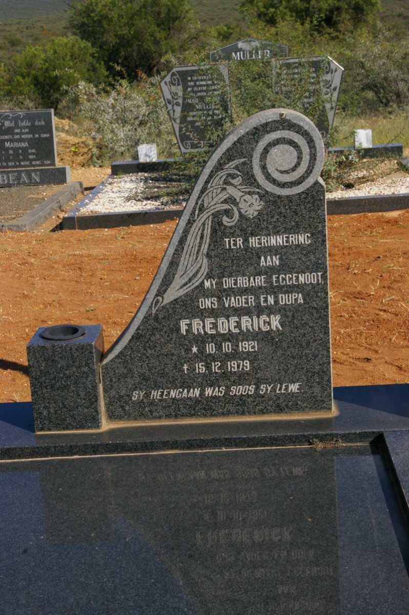 TOIT Frederick, du 1921-1979 &amp; Gertruida Jacoba FOURIE 1928-