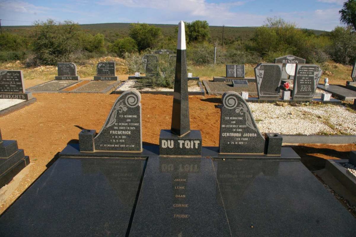 TOIT Frederick, du 1921-1979 &amp; Gertruida Jacoba FOURIE 1928-