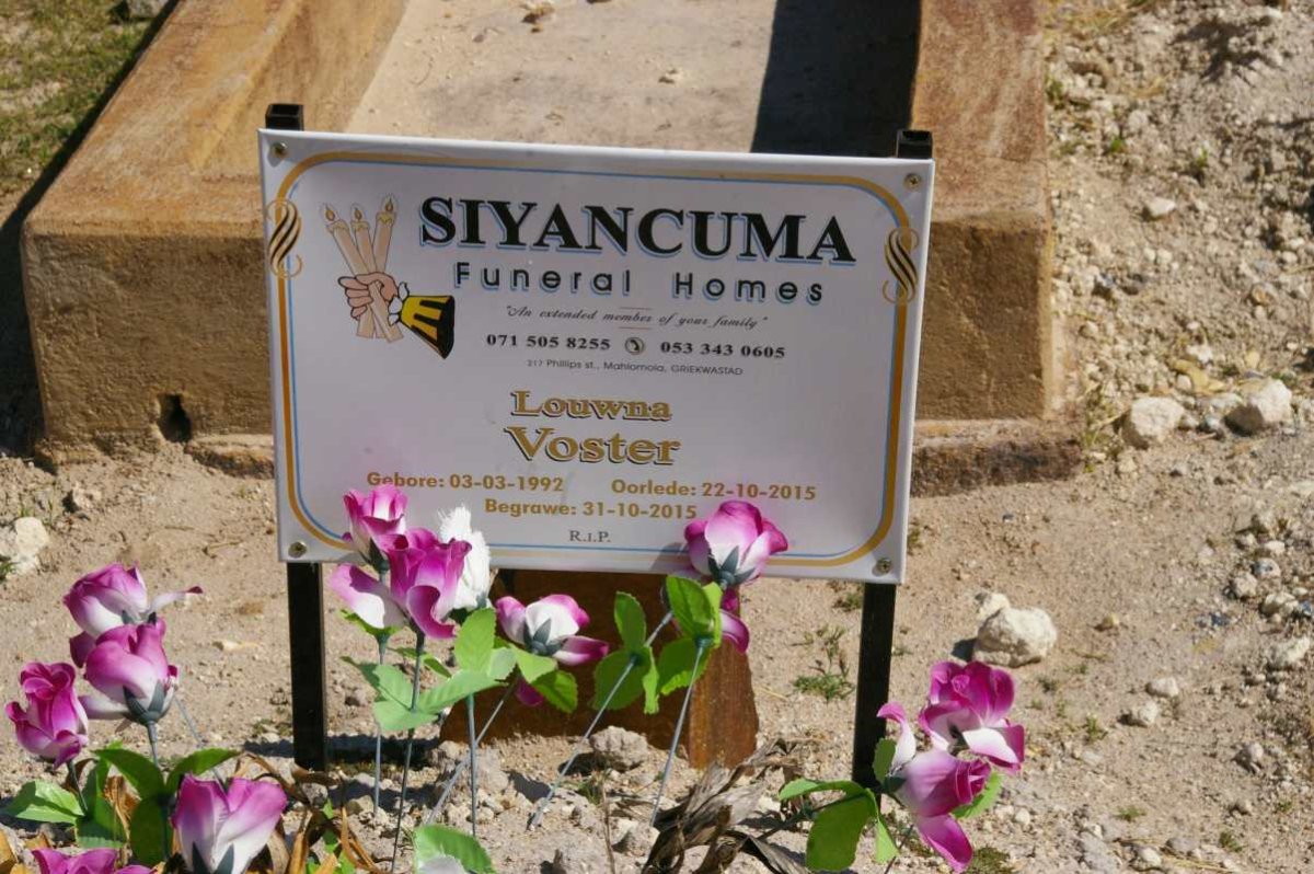 VOSTER Louwna 1992-2015