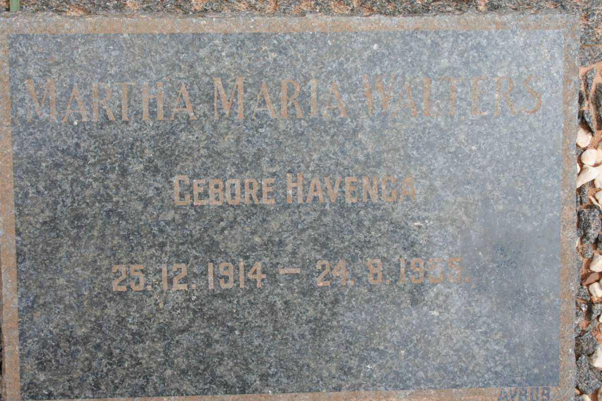 WILLERS Martha Maria nee HAVENGA 1914-1955