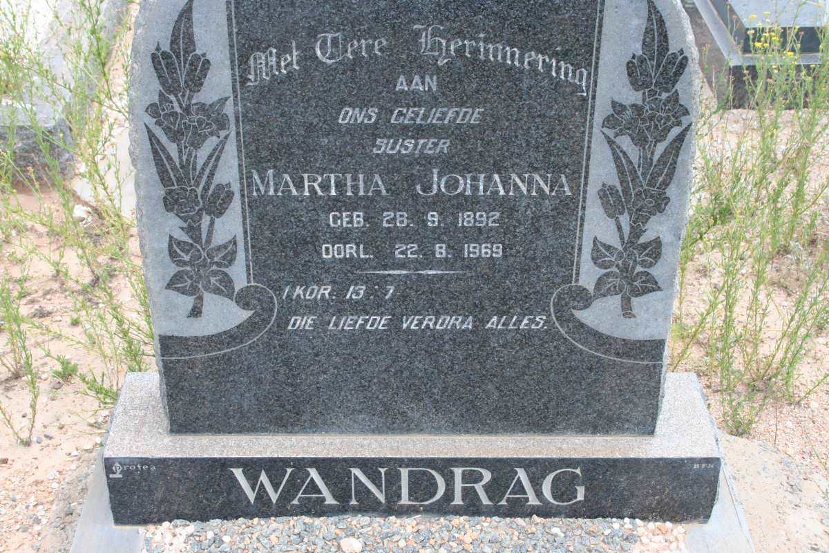 WANDRAG Martha Johanna 1892-1969