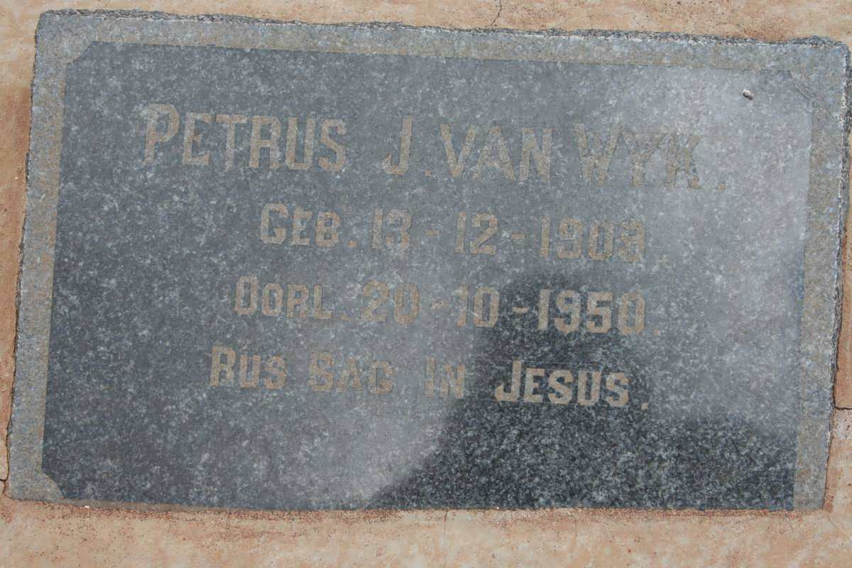 WYK Petrus J., van 1909-1950