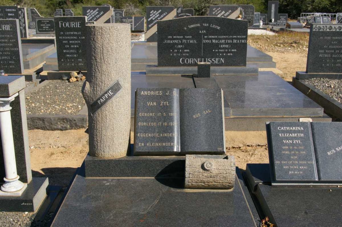 ZYL Andries J., van 1915-1972 &amp; Catharina Elizabeth 1922-2008