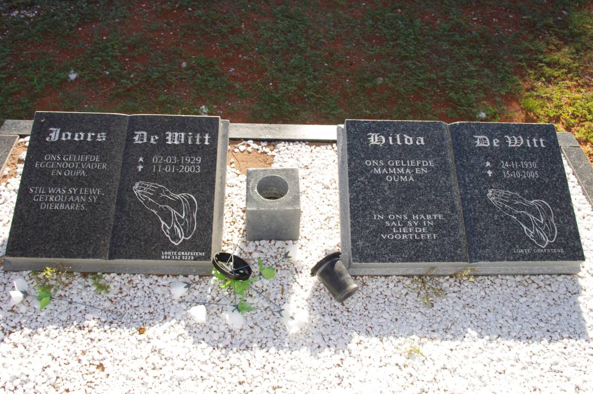WITT Joors, de 1929-2003 &amp; Hilda 1930-2005