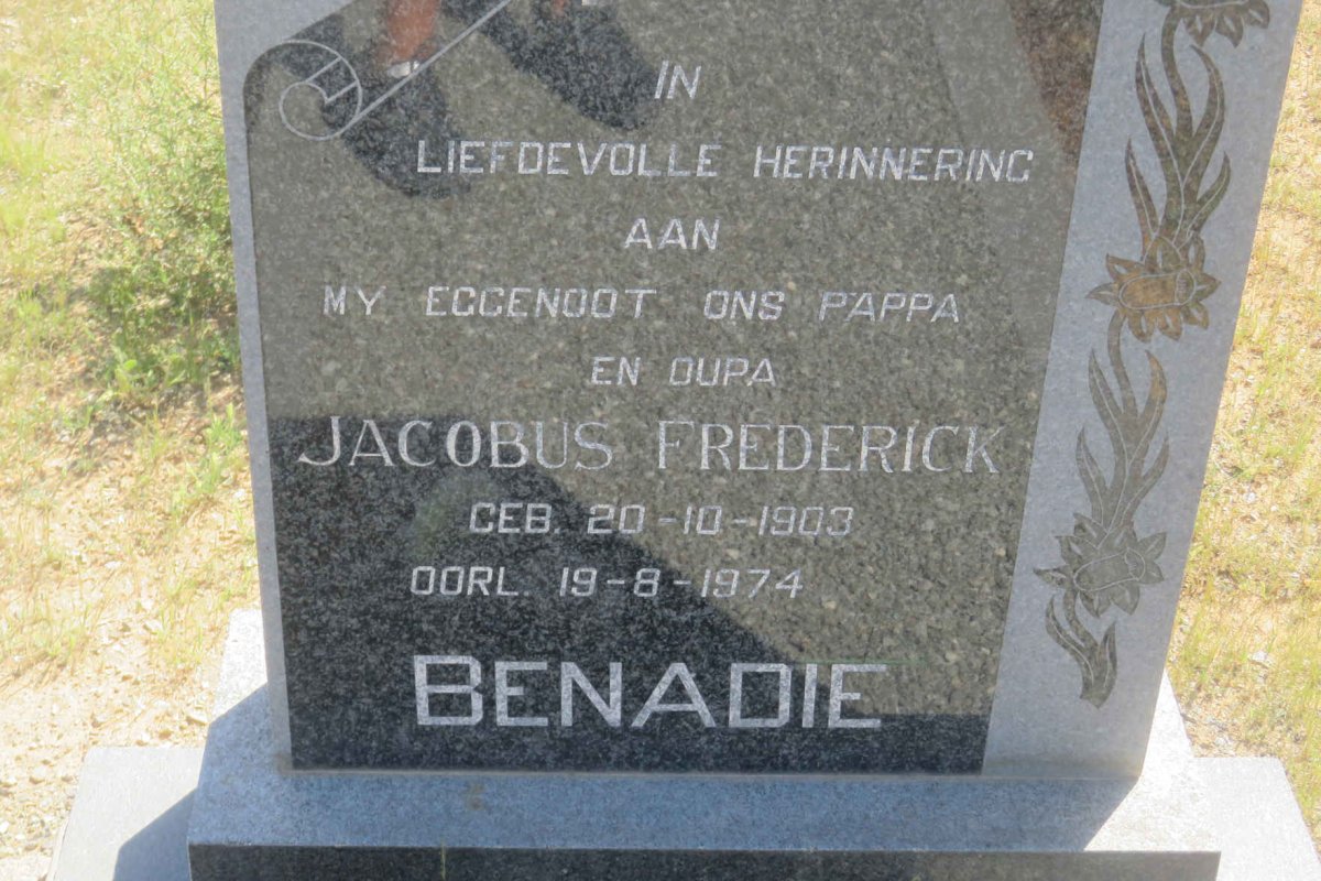 BENADIE Jacobus Frederick 1903-1974
