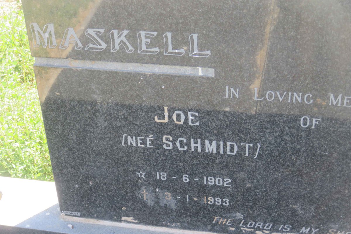CHANCELLOR Eric 1892-1974 :: MASKELL Joe nee SCHMIDT 1902-1993