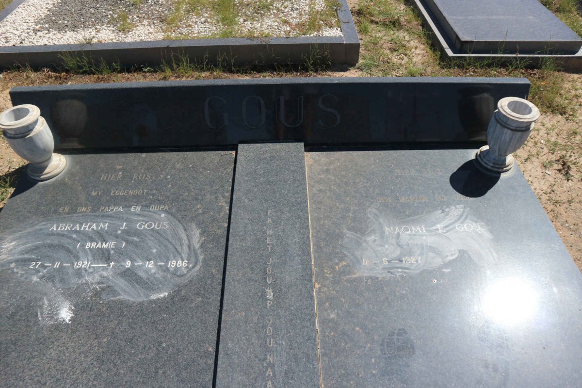 GOUS Abraham J. 1921-1986 &amp; Naomi F. 1927-