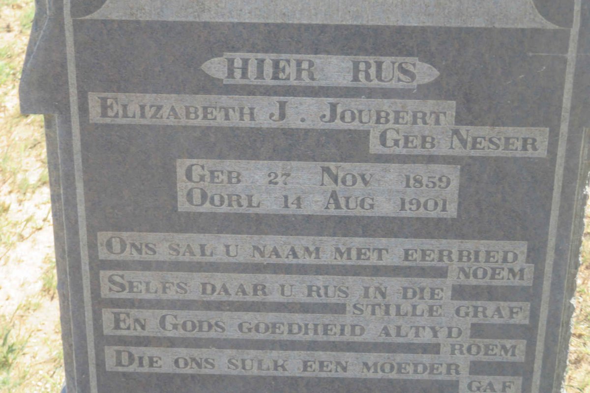 JOUBERT Elizabeth J. 1859-1901