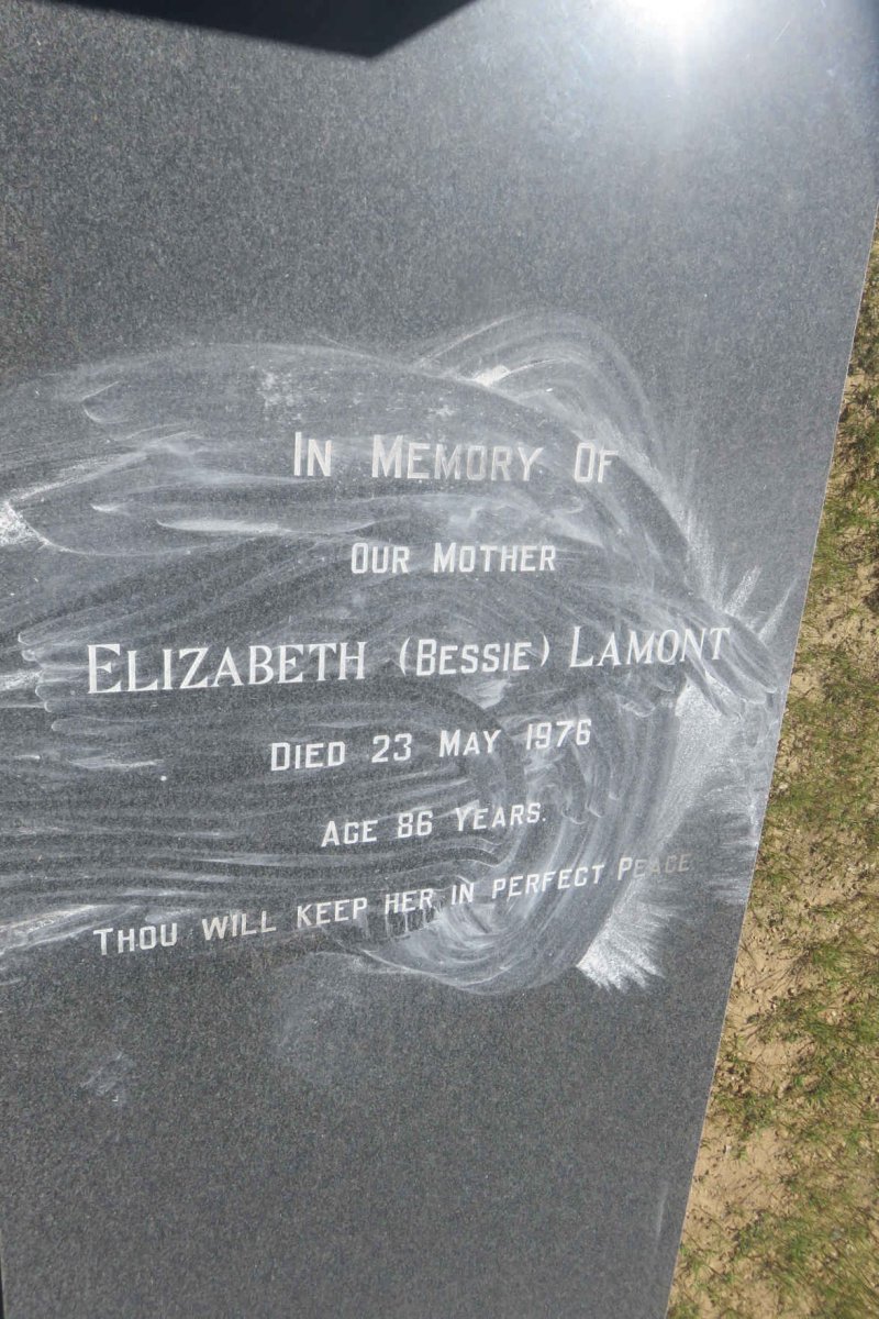 LAMONT Elizabeth -1976