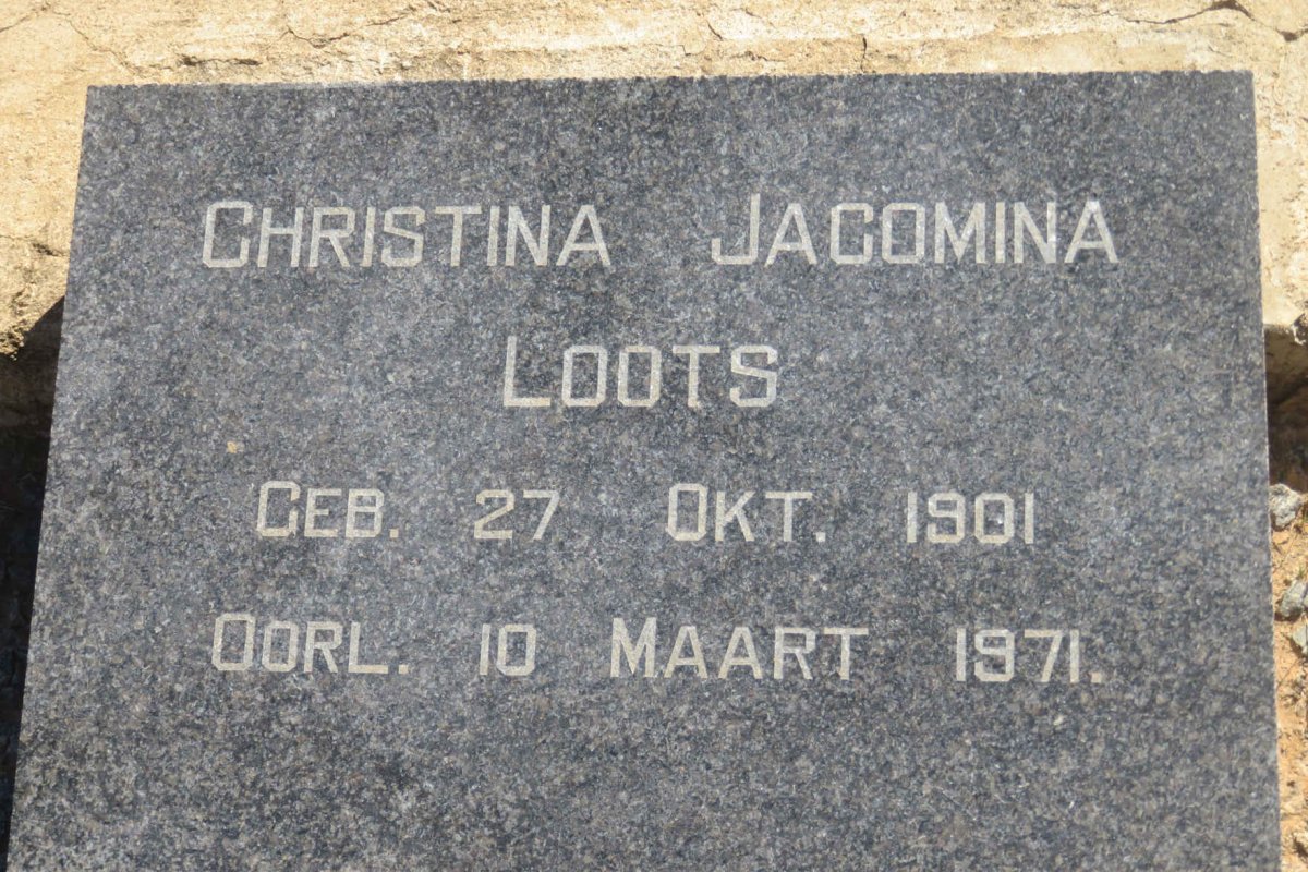 LOOTS Christina Jacomina 1901-1971