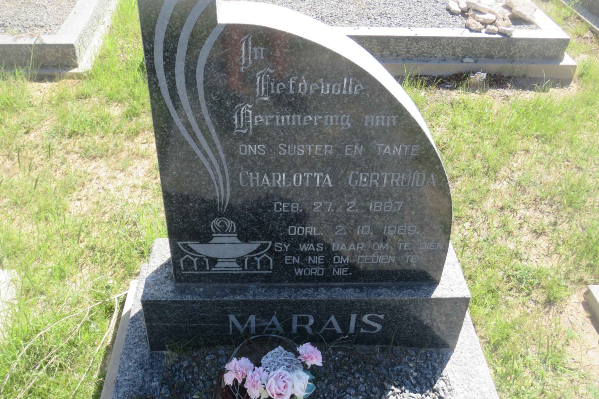 MARAIS Charlotta Gertruida 1887-1969