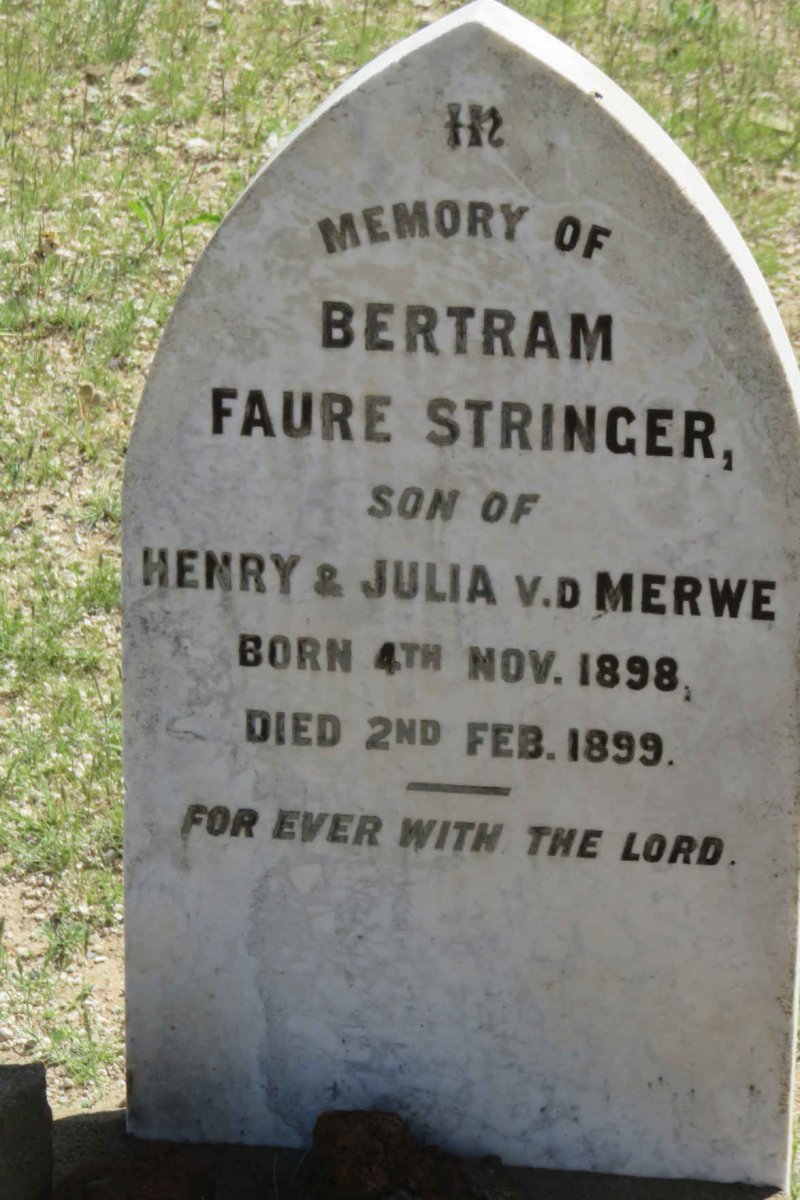 MERWE Bertram Faure Stringer, v.d. 1898-1899