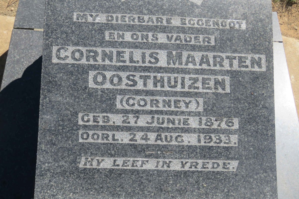 OOSTHUIZEN Cornelis Maarten 1876-1933