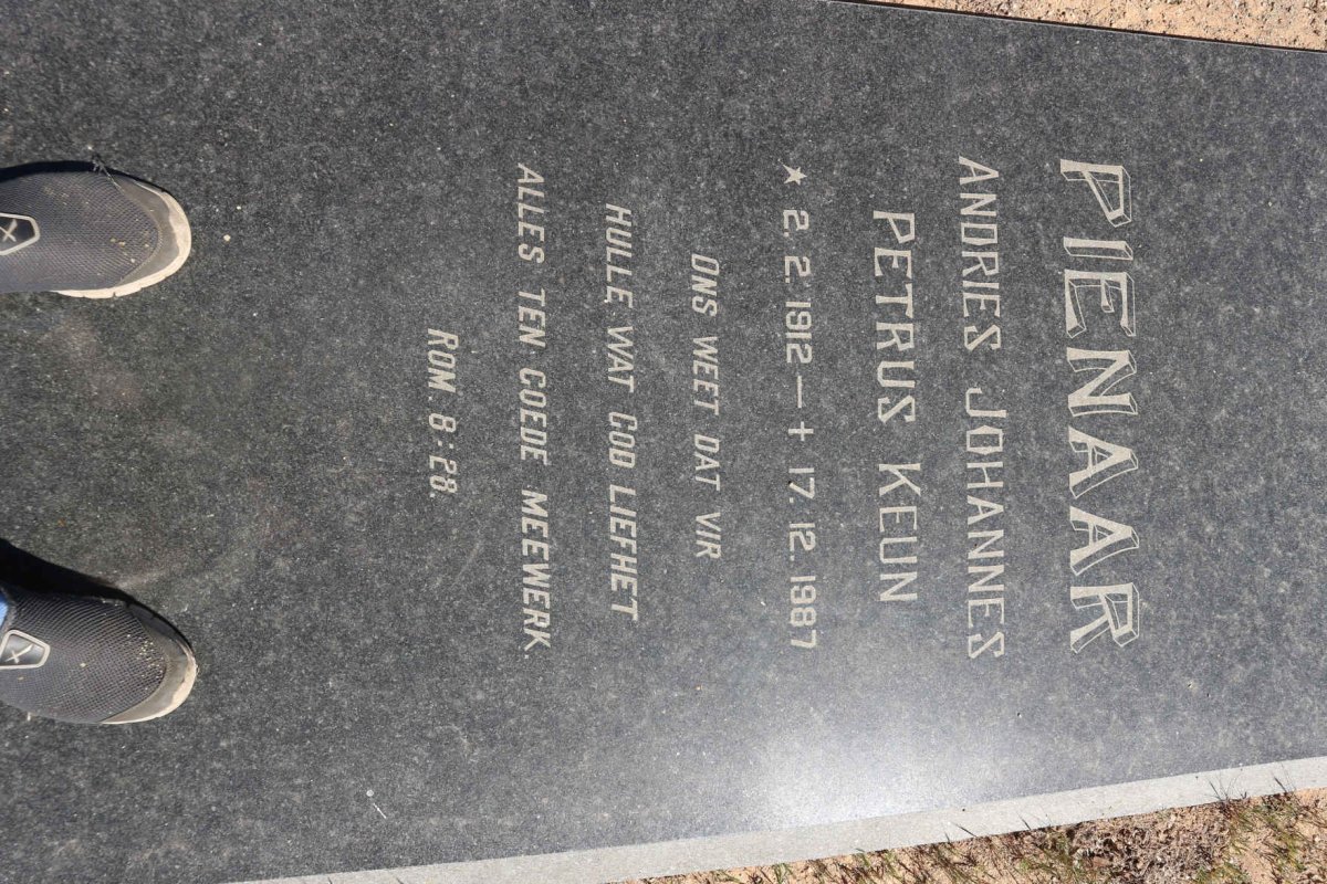 PIENAAR Andries Johannes Petrus Keun 1912-1987