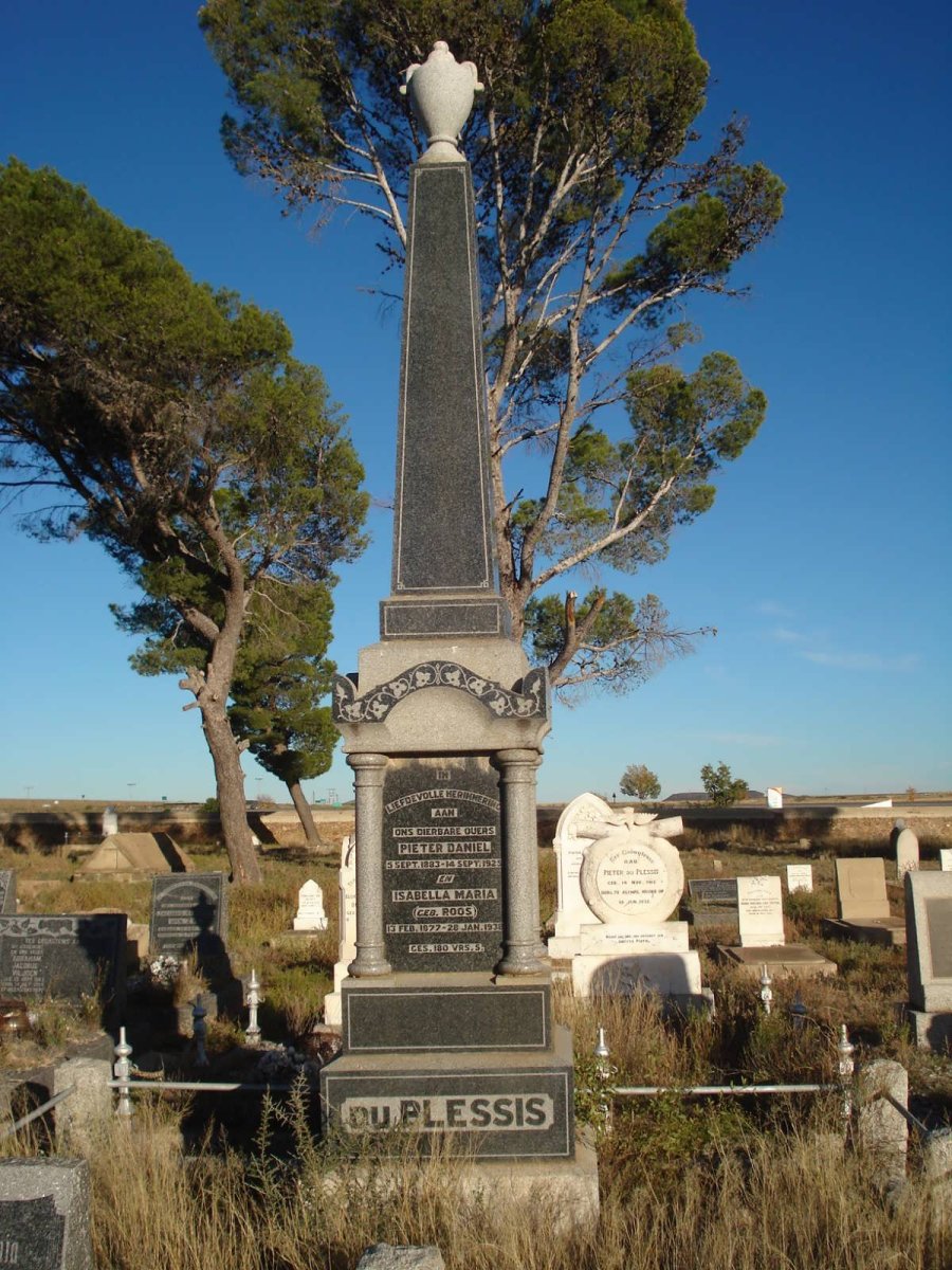 PLESSIS Pieter Daniel, du 1883-1925 &amp; Isabella Maria ROOS 1877-1938