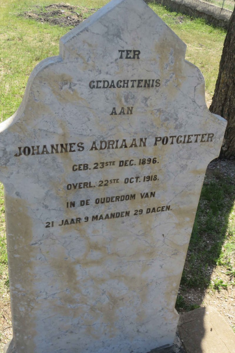 POTGIETER Johannes Adriaan 1896-1918