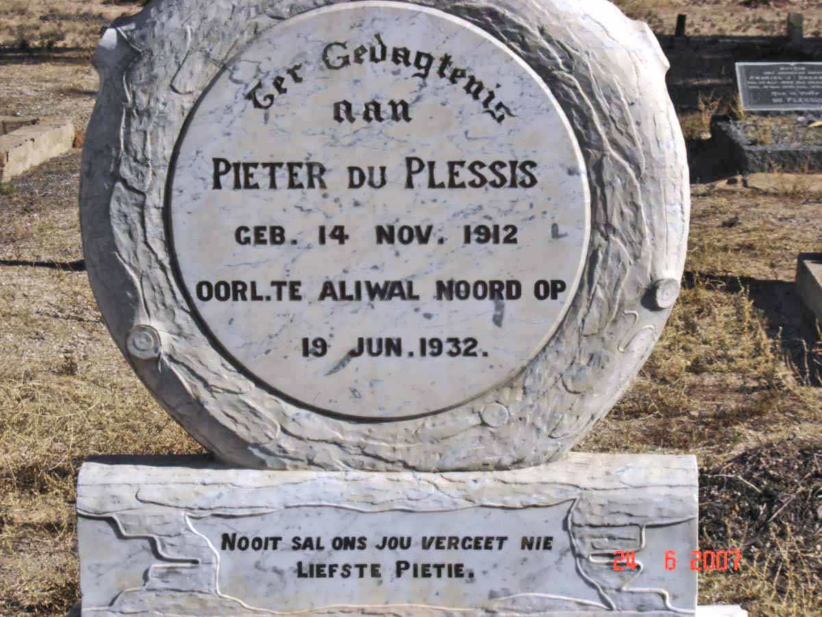 PLESSIS Pieter, du 1912-1932
