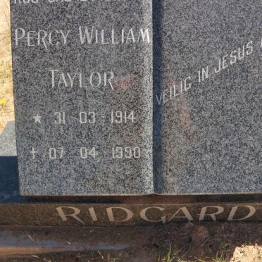 RIDGARD Percy William Taylor 1914-1990 &amp; Maria Aletta VERMEULEN 1924-1993