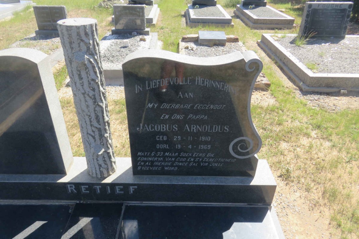 RETIEF Jacobus Arnoldus 1910-1969